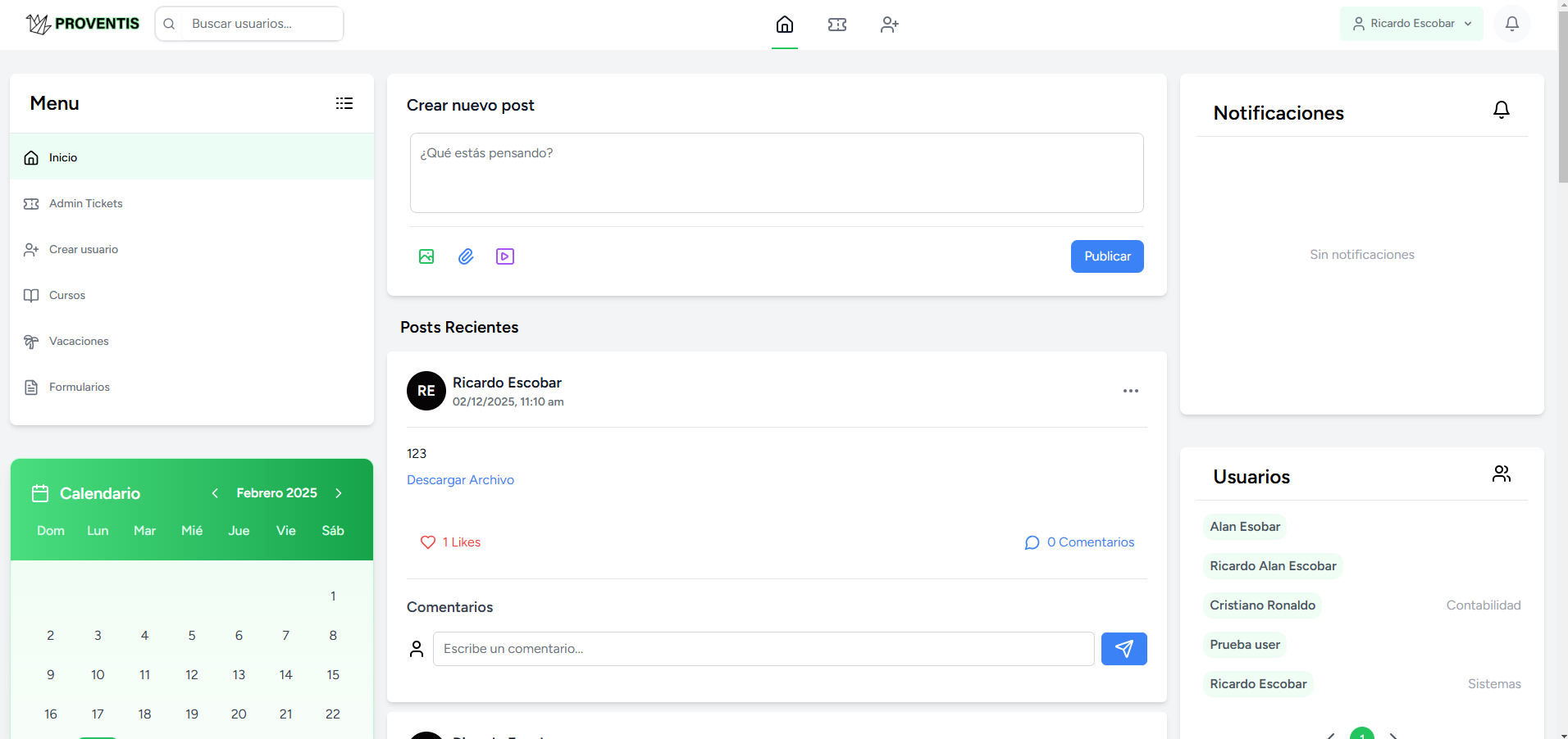 Aplicación tipo facebook para empresas